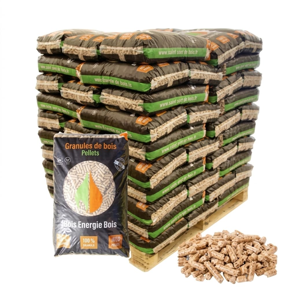 Chauffe au Bois — Pellets Alpes Energie Bois Palette de 70 sacs de 15 Kg Artisan Français