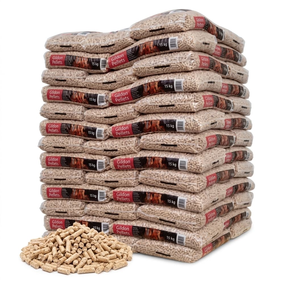 Chauffe au Bois — Pellet Excellent Pellets Palette de 65 sacs de 15 kg Séchage Naturel