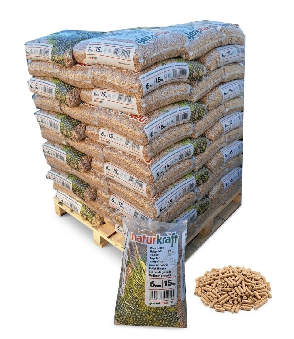 Chauffe au Bois — Granulés Holz Westerwalder 1/2 Palette 36 sacs de 15 kg Bois Noble