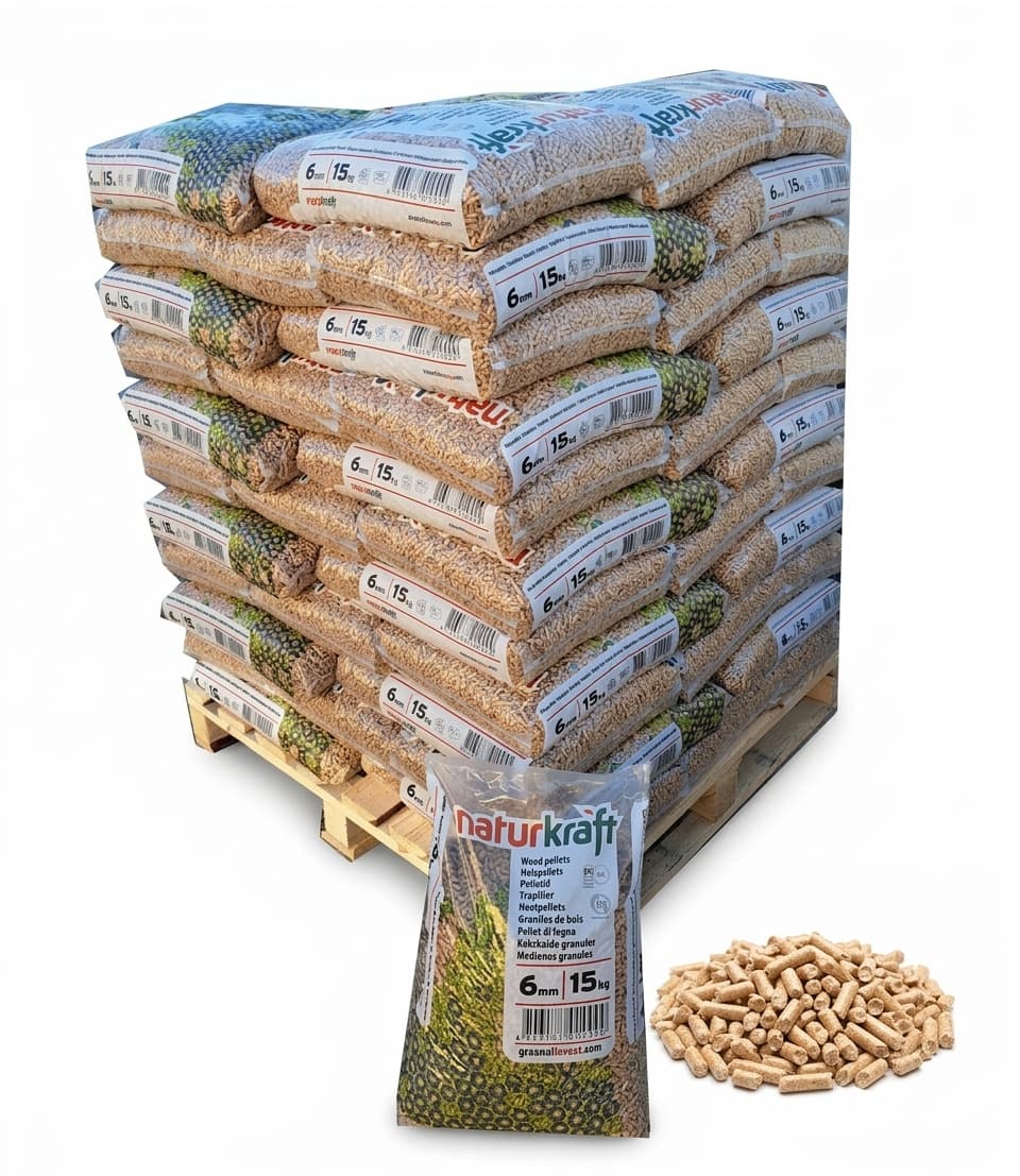 Chauffe au Bois — Granulés de bois Naturkraft Palette de 66 sacs Tradition Bois