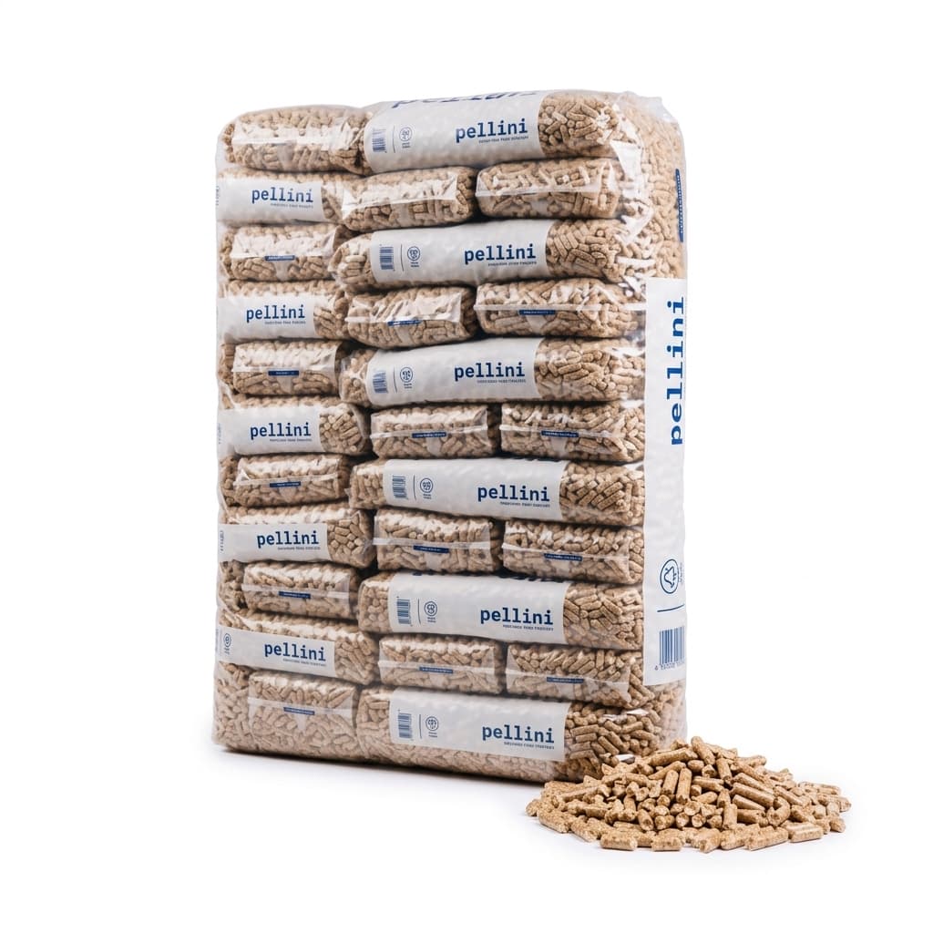 Chauffe au Bois — Pellets Pellini EN+ A1 Palette de 66 sacs de 15 kg Artisan Français