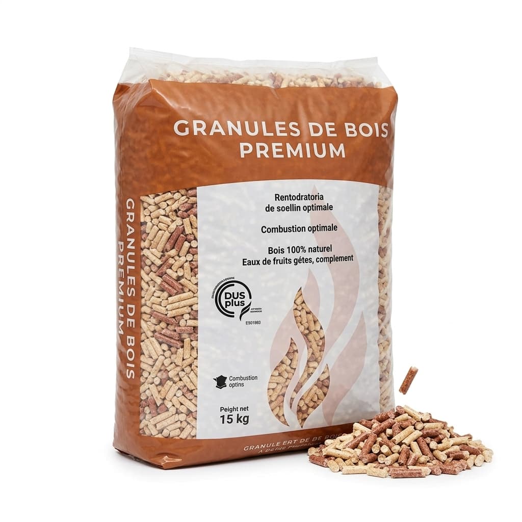 Chauffe au Bois — Pellet Rochefort Palette de 65 sacs de 15kg 100% résineux Séchage Naturel