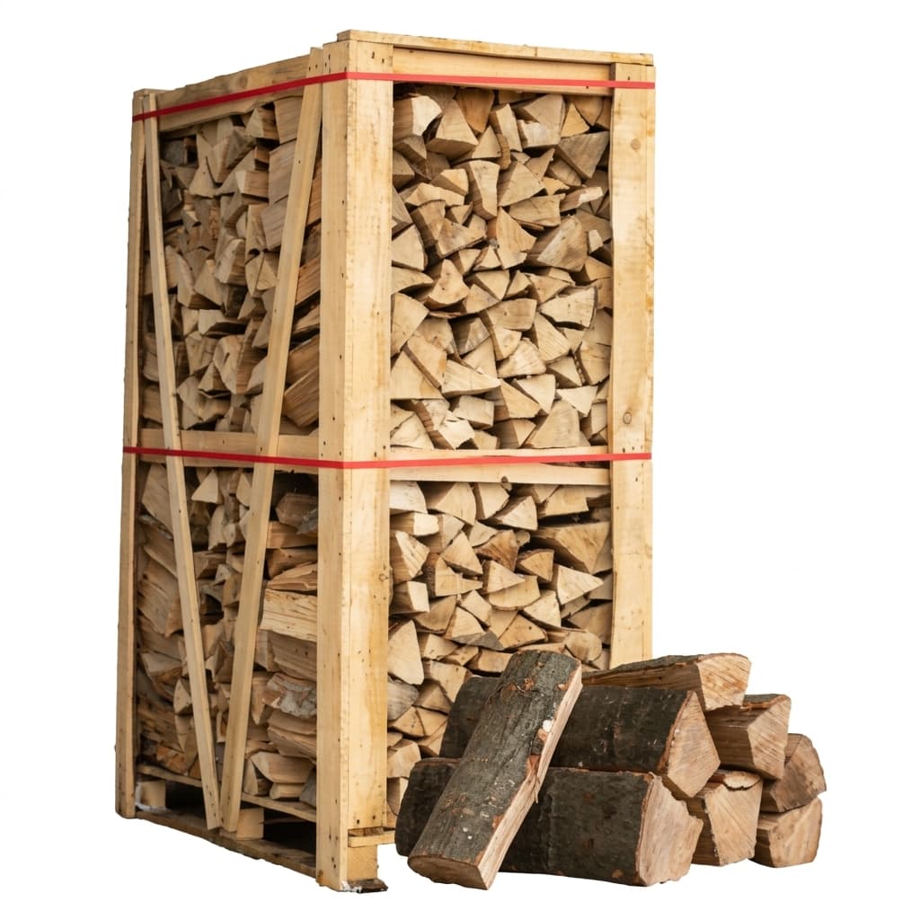 Chauffe au Bois — 2x Palettes (chêne blanc + Hêtre/Charme) Bûches de 50 cm Tradition Bois